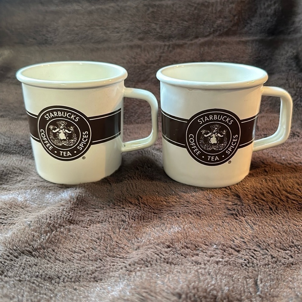 STARBUCKS Enameled Tin Split Tail Coffee Mug